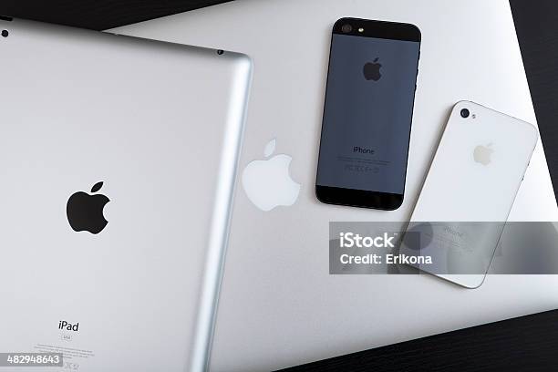 Macbook Pro Ipad And Iphone Stock Photo - Download Image Now - Apple Computers, Big Tech, Computer