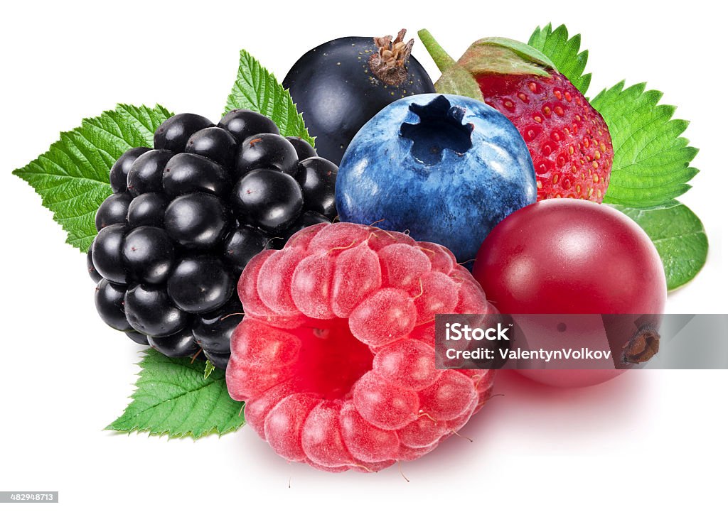 Beeren auf weißem Hintergrund. - Lizenzfrei Amerikanische Heidelbeere Stock-Foto