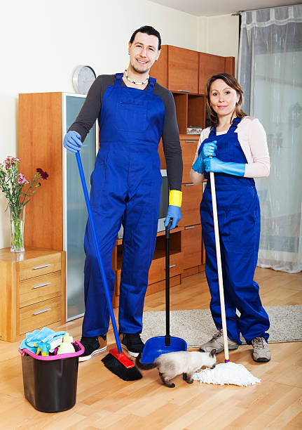 istock Playful young housecleaners 482949249