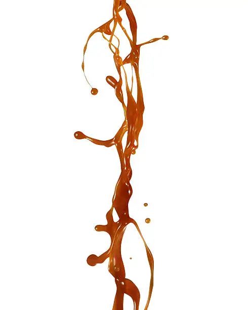 Photo of Caramel syrup splashing