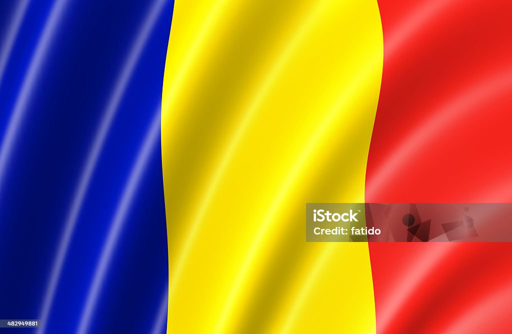 Romania Flag Romanian Flag Stock Photo