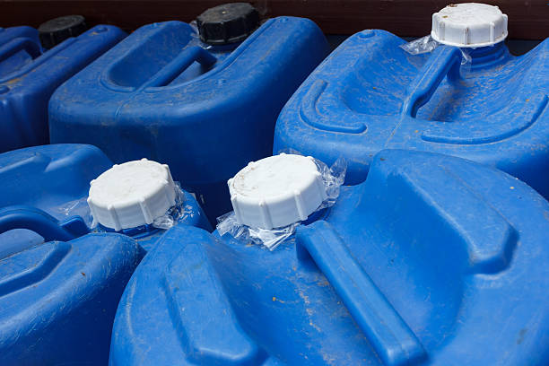 istock Lid of blue chemical plastic 482951495