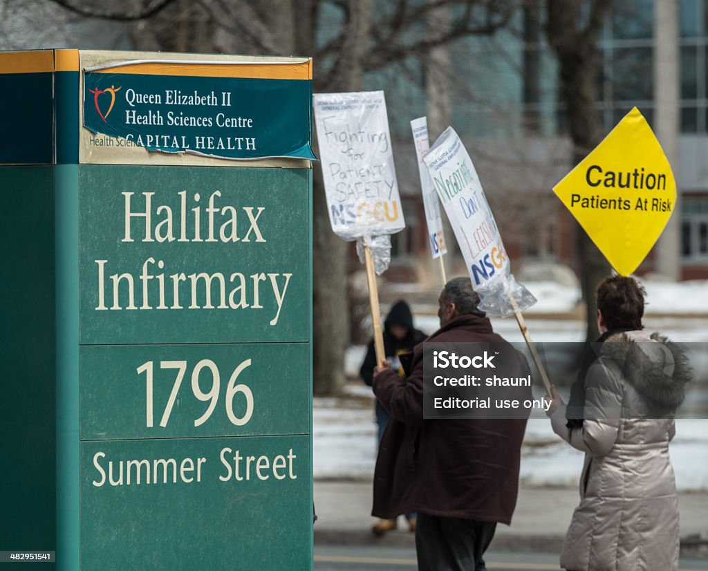 Strajk w Halifax Infirmary NSGEU - Zbiór zdjęć royalty-free (2014)