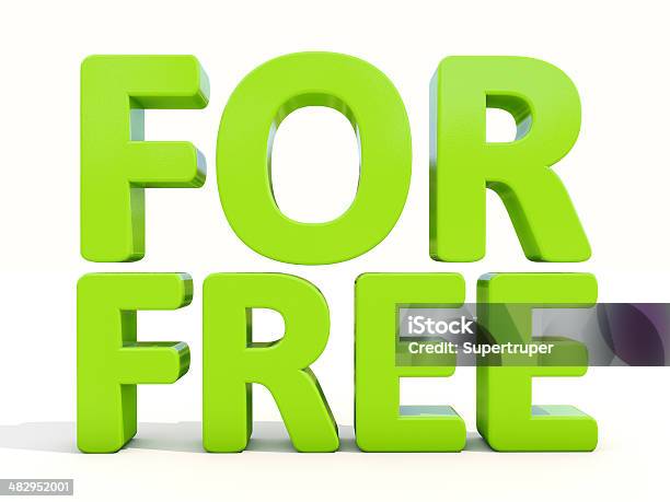 3d Words For Free Stock Photo - Download Image Now - Alms, Business Finance and Industry, Charity and Relief Work