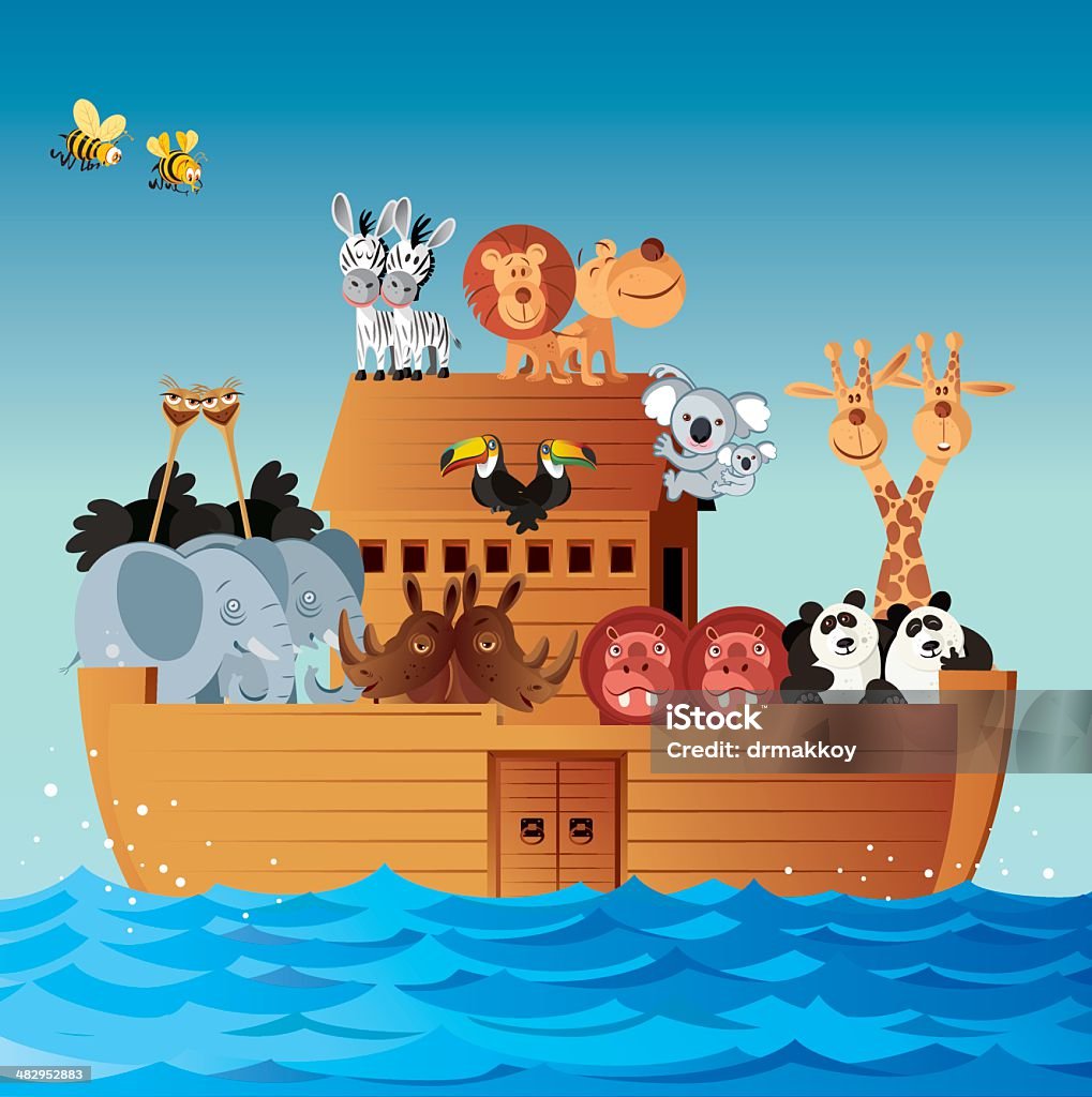 Noah ark - arte vectorial de Arca - Barco libre de derechos