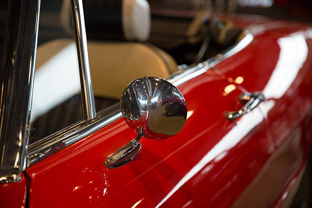 istock rearview mirror of a red car 482952912