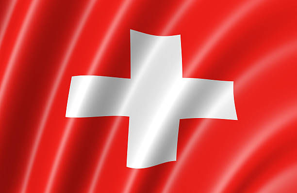 flaga szwajcarii - switzerland flag computer graphic digitally generated image zdjęcia i obrazy z banku zdjęć