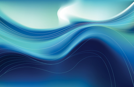 Flowing blue wave background