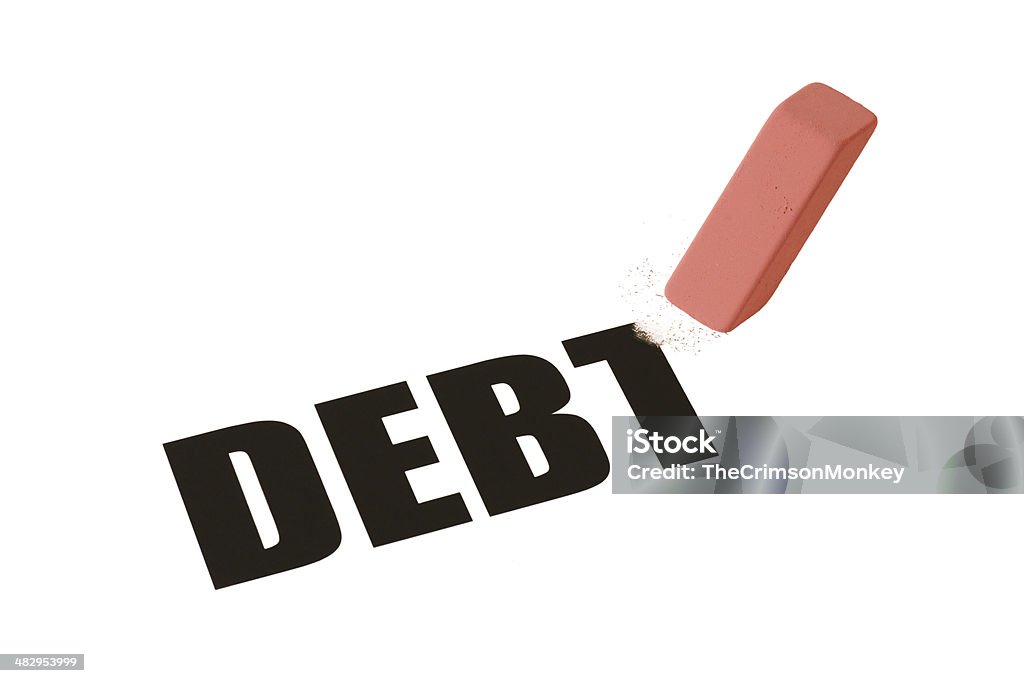 Cancellazione del debito - Foto stock royalty-free di Affari