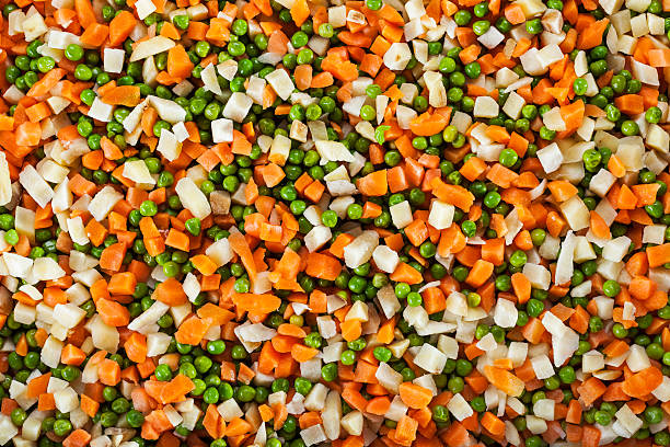 Russian salad veggies