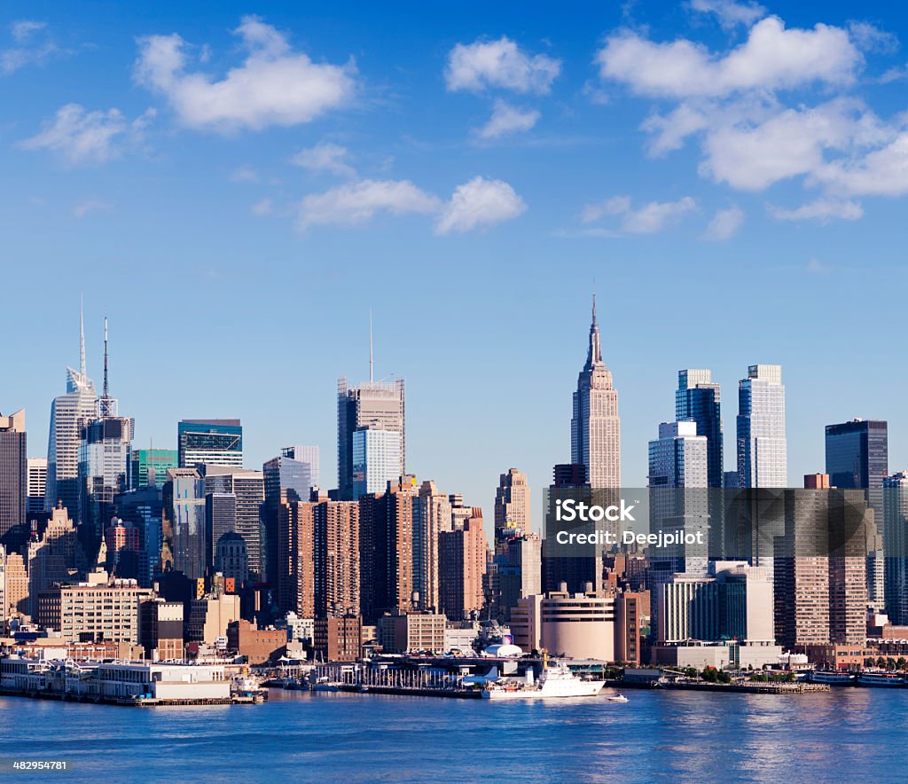 Midtown Manhattan Skyline della città di New York, Stati Uniti - Foto stock royalty-free di Acqua