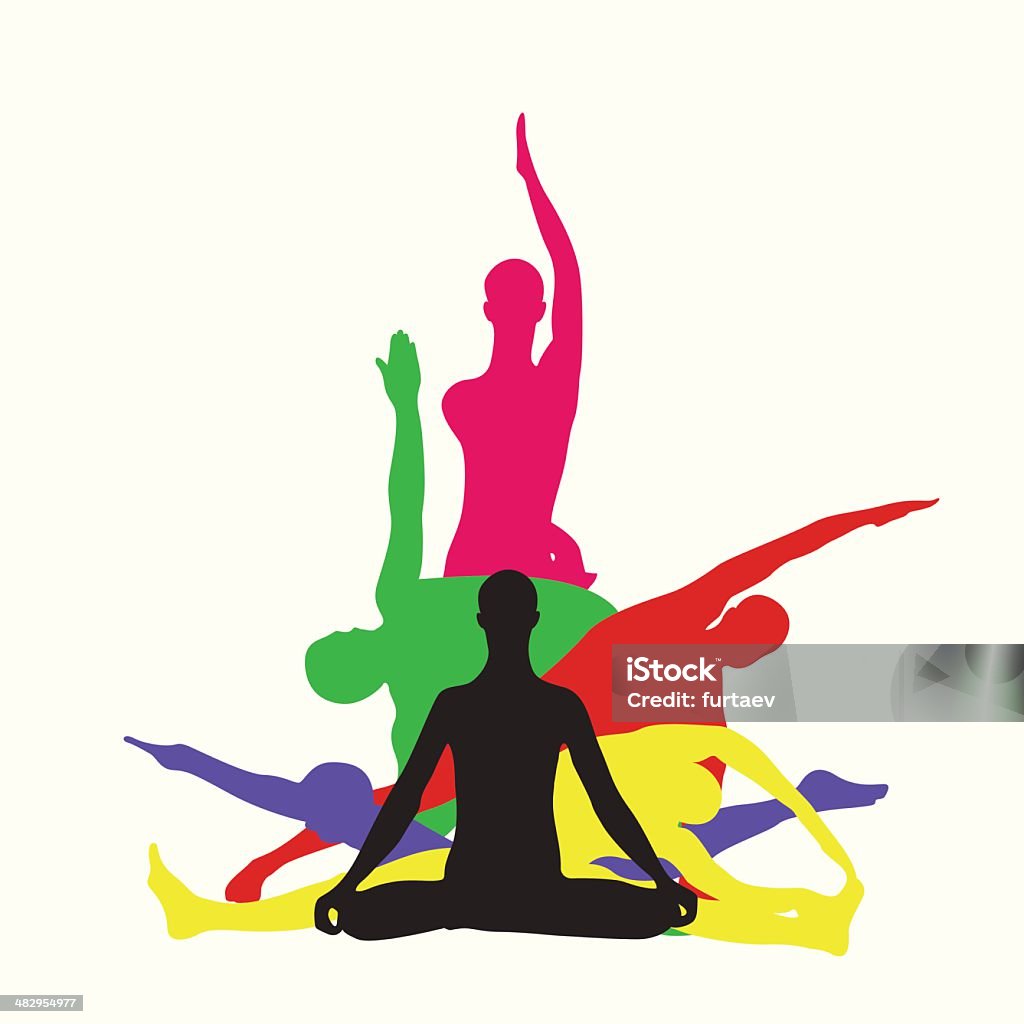 Yoga center illustration - clipart vectoriel de Soutra libre de droits