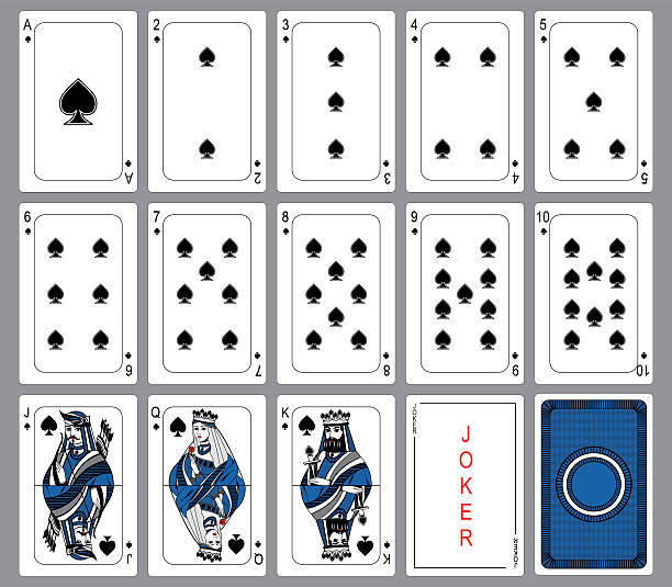 mit pik-karten spielen. - cards rear view vector pattern stock-grafiken, -clipart, -cartoons und -symbole