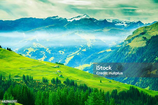 Alpine Landschaft Stockfoto und mehr Bilder von Alpen - Alpen, Anhöhe, Baum