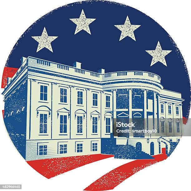 Ilustración de La Casa Blanca y más Vectores Libres de Derechos de La Casa Blanca - La Casa Blanca, presidentes de los Estados Unidos, Insignia - Accesorio personal