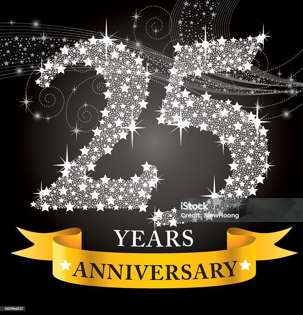 25 ème anniversaire - clipart vectoriel de 25ème anniversaire libre de droits