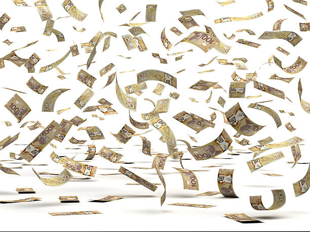 istock Flying Canadian Dollars 482966663