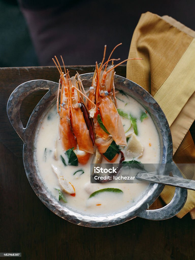 Tom Kha Thale суп - Стоковые фото Кокос роялти-фри
