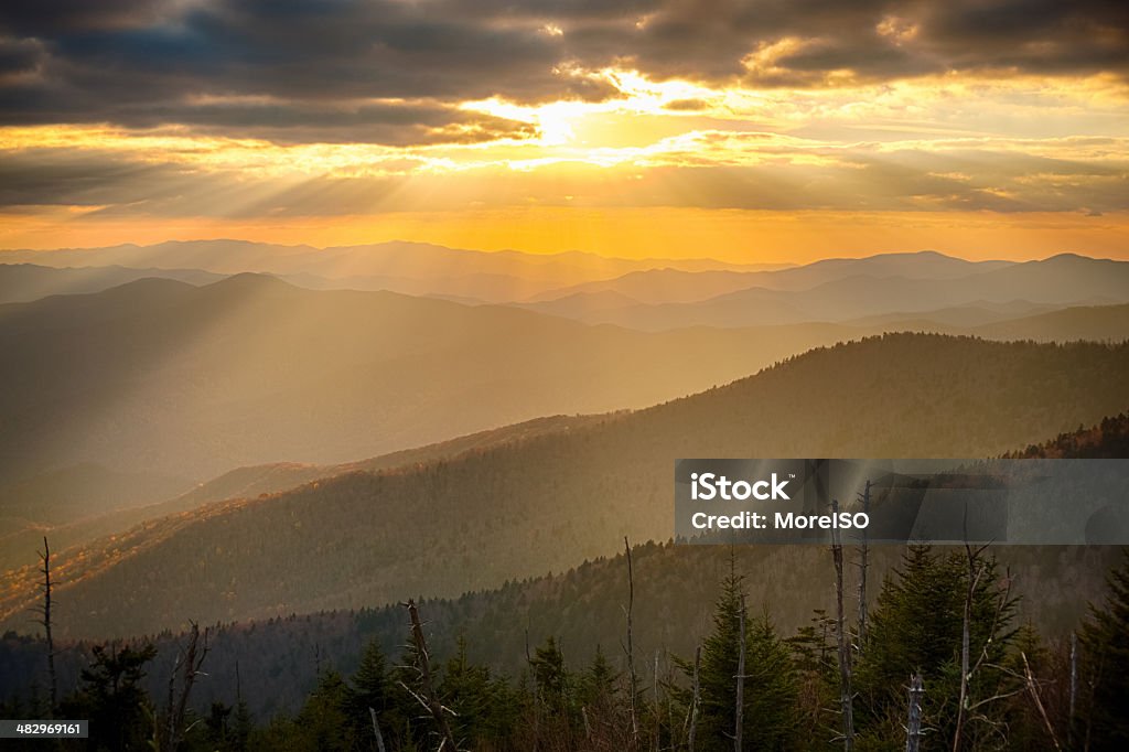 Mountain Landschaft bei Sonnenuntergang - Lizenzfrei Gatlinburg Stock-Foto