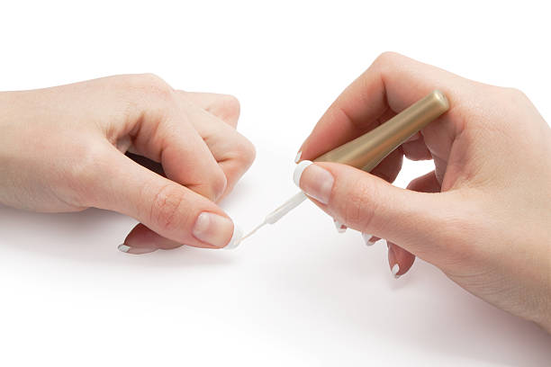 istock Manicurist applying french manicure 482969601