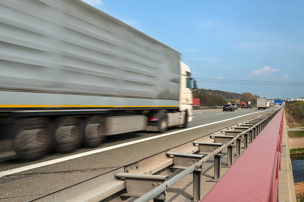 istock Truck on german highway on a bridge 482970901