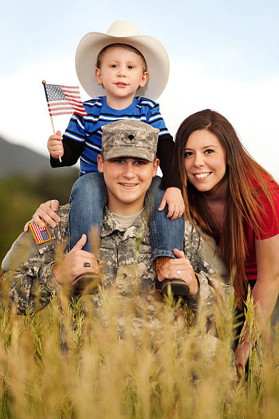 istock Real American Military Family 482971157