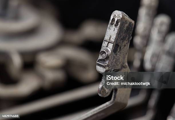 Two Hammer Old Manual Typewriter Stock Photo - Download Image Now - 1950-1959, 1960-1969, 2015