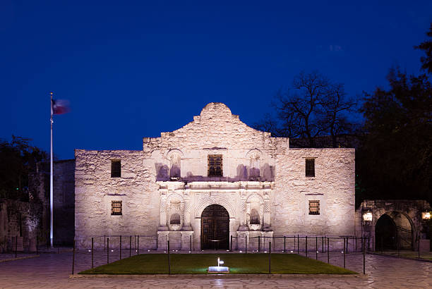 istock The Alamo in San Antonio, TX at night 482974890