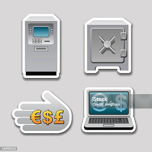 Bank Sticker Transparent Banking Stickers Stock Illustration - Download Image Now - 2015, ATM ...