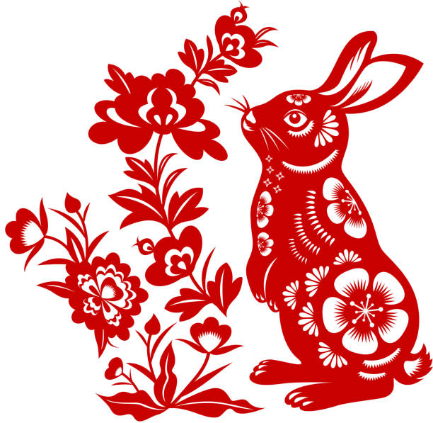 год кролика - new year stock illustrations