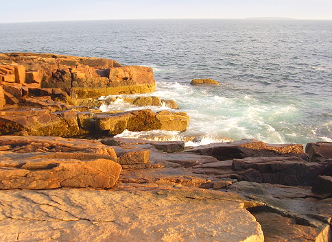 Acadia National Park seacoast in Maine, USA