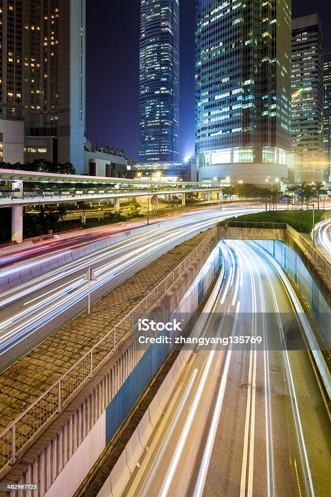 Hong Kong at night Architecture Stock Photo