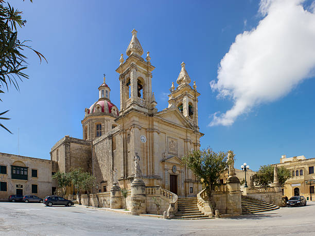 Igreja principal da Sannat em Gozo, Malta - foto de acervo