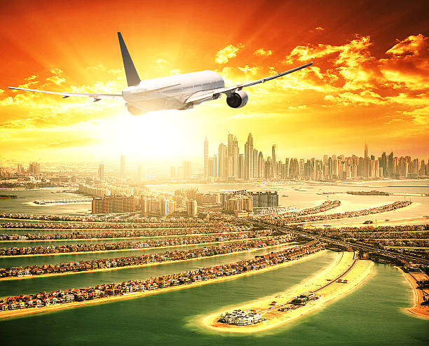 istock private jet over the palm jumeirah 482988218