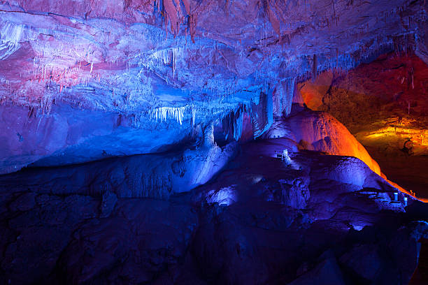 istock Stalactites and stalagmites in cave 482989347