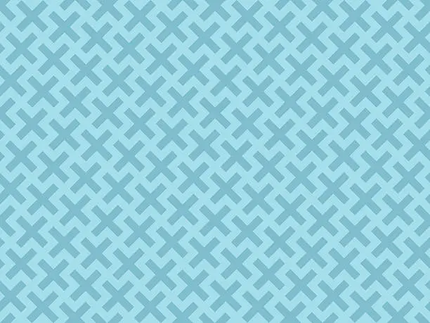Vector illustration of Kross Seamless Pattern Blue