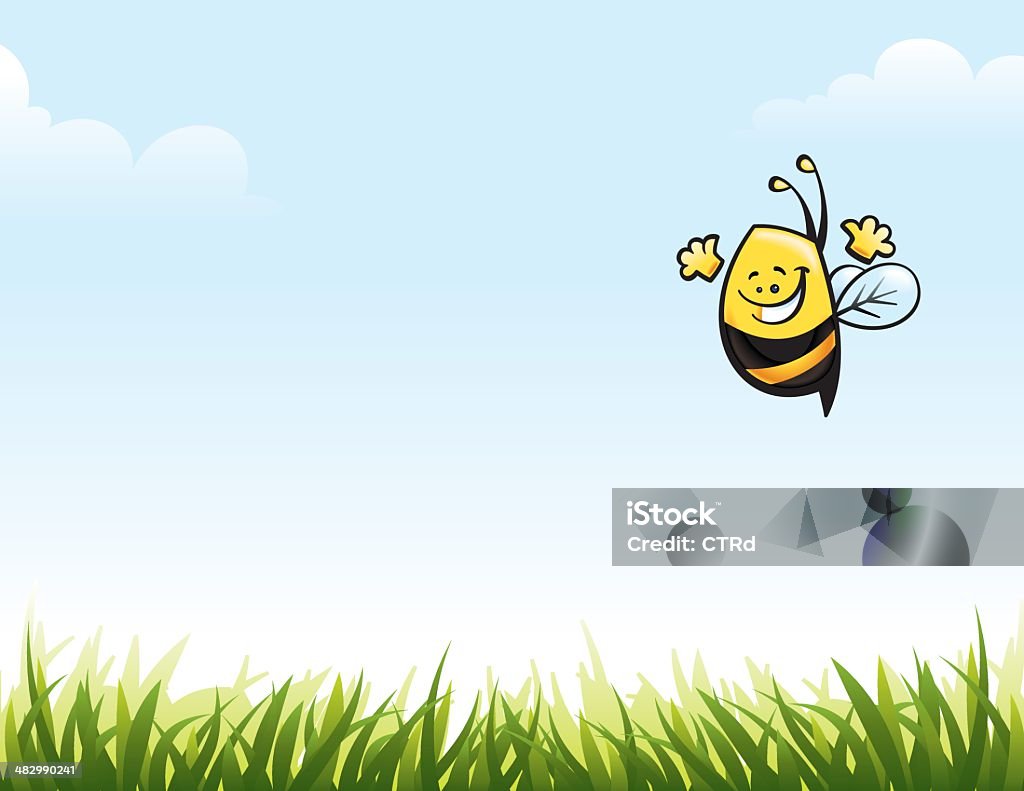 Happy Bee - Векторная графика Пчела роялти-фри