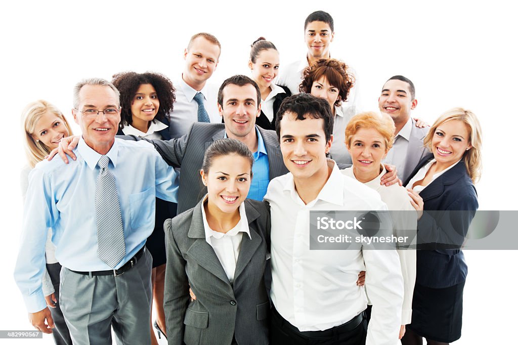 Retrato de um grande grupo de pessoas de negócios. - Foto de stock de Grupo de Pessoas royalty-free