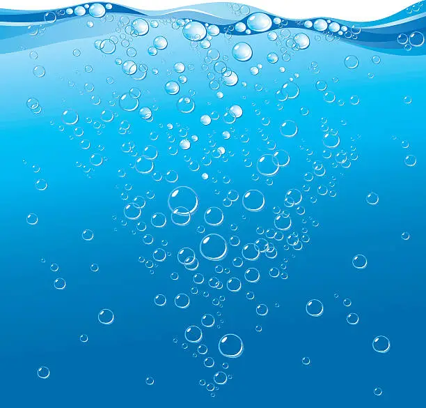 Vector illustration of Water bubbles background