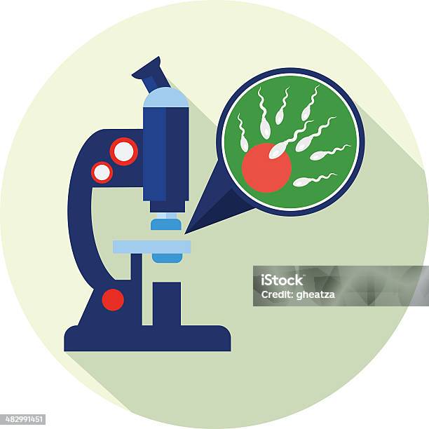 Microscope Ovum And Spermatozoon Fertilization Stock Illustration - Download Image Now - Activity, Artificial Insemination, Biology