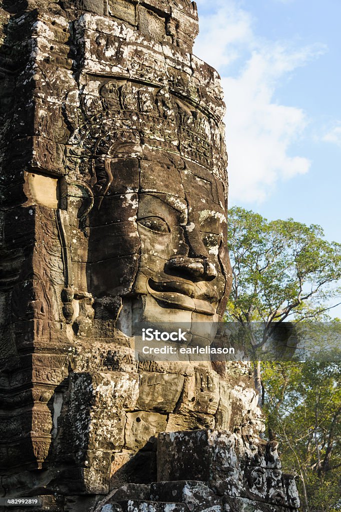 Świątynia Bajon twarz - Zbiór zdjęć royalty-free (Angkor Thom)