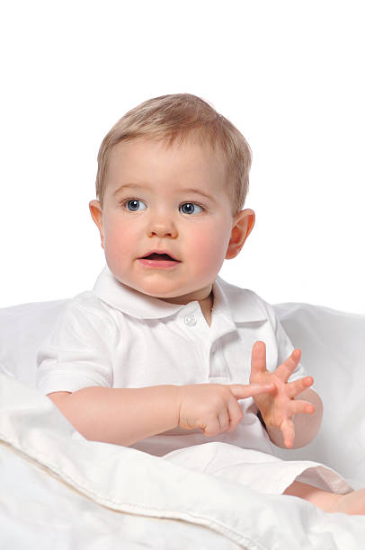 One Year Old Baby Boy Using Sign Language to Communicate