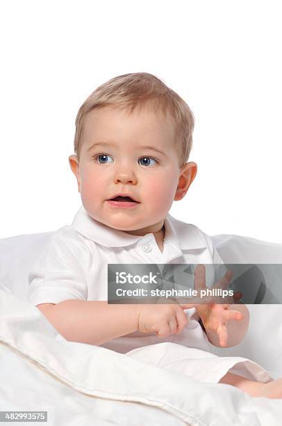 Foto de Um Ano De Idade Menino Bebê Usando Linguagem De Sinais Para Comunicar e mais fotos de stock de Língua de Sinais