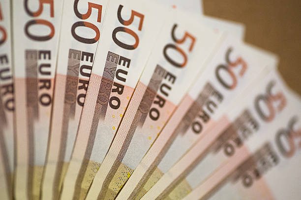 Dinheiro do Euro - fotografia de stock