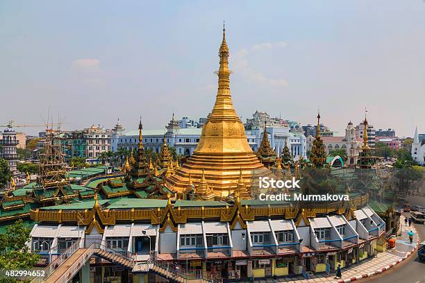 Sule Pagoda Yangon Myanmar Stock Photo - Download Image Now - 2015, Asia, Awe