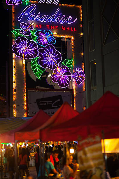 Retail display on decorative flowers for Chinese New Year celebration