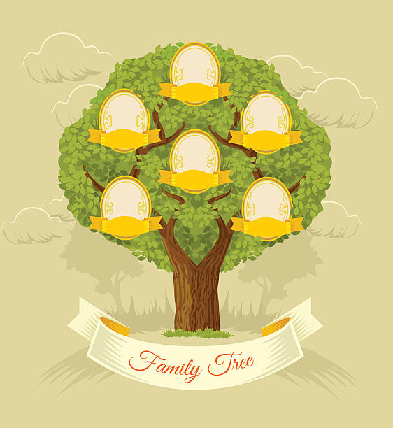 Family tree vector flat illustration stock illustration - download ...
