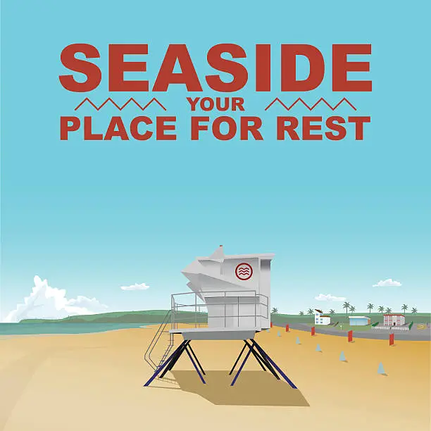 Vector illustration of Seaside