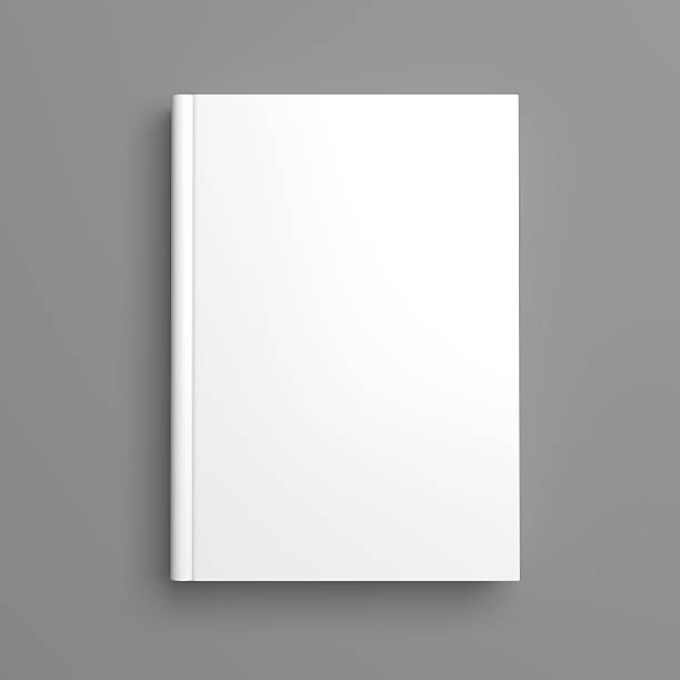 libro con cubierta blanca en blanco aislada en gris - literature writing book concepts fotografías e imágenes de stock