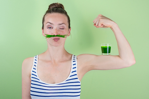 Fit and strong with wheat grass juice